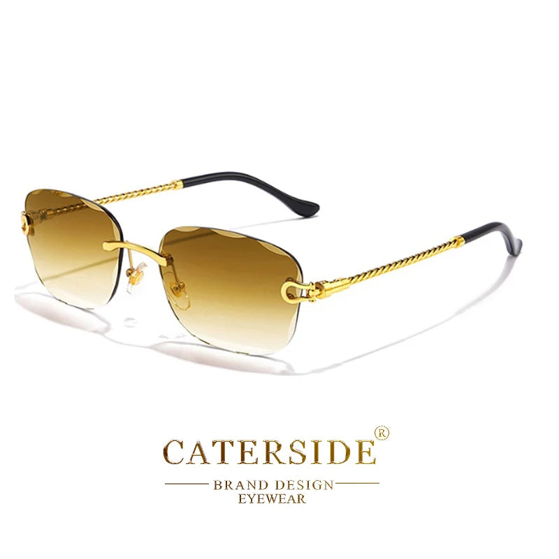 Rimcutter Royale: Caterside Retro Gradient Sunglasses – Blade Lens Street Icon Shades - Premium shades from dsers - Just $15.99! Shop now at Lizard Vigilante