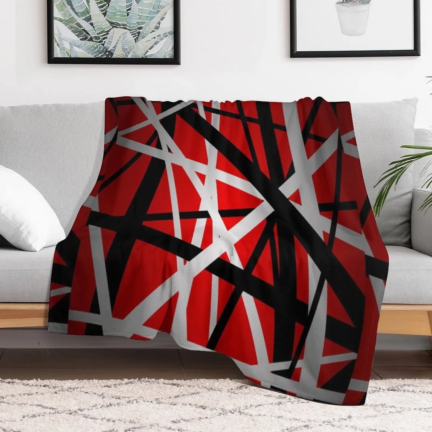 EVH 3D Plush Throw Blanket – 3D Printed Portable Blanket for Home, Travel, and Outdoor Use - Premium blanket from Lizard Vigilante - Just $38.99! Shop now at Lizard Vigilante