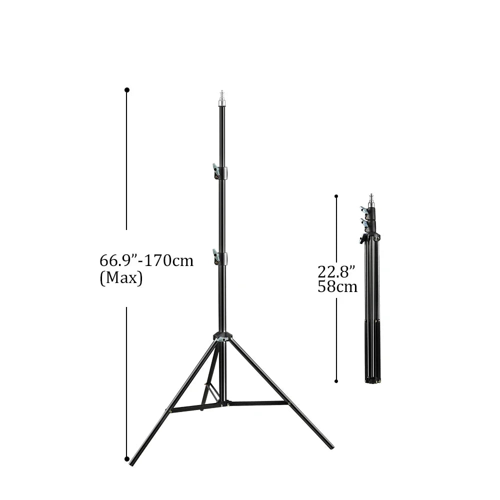 200cm Adjustable Photography Tripod Light Stand with 1/4 Screw Head, Lightweight Aluminum Tripod for Ring Light, Phone & DSLR Cameras – Pro Photo Studio Support - Premium light stand from Lizard Vigilante - Just $21.99! Shop now at Lizard Vigilante