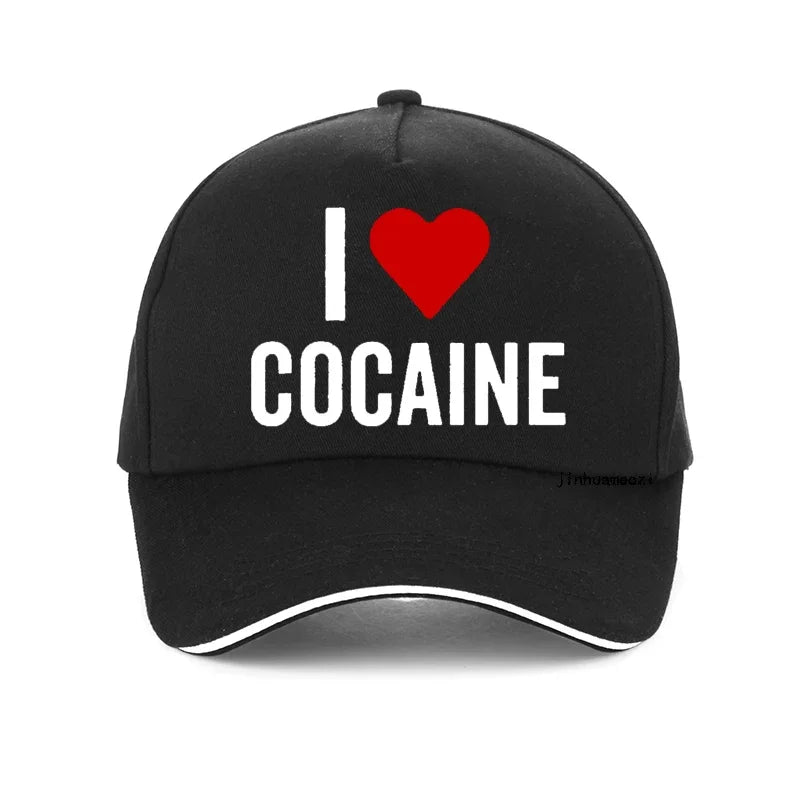 Funny I Love Cocaine Graphic Baseball Cap Cotton Summer Style Men Golf Snapback Hats Adjustable Unisex Trucker Hat Gorras - Premium Hat from Lizard Vigilante - Just $23.99! Shop now at Lizard Vigilante