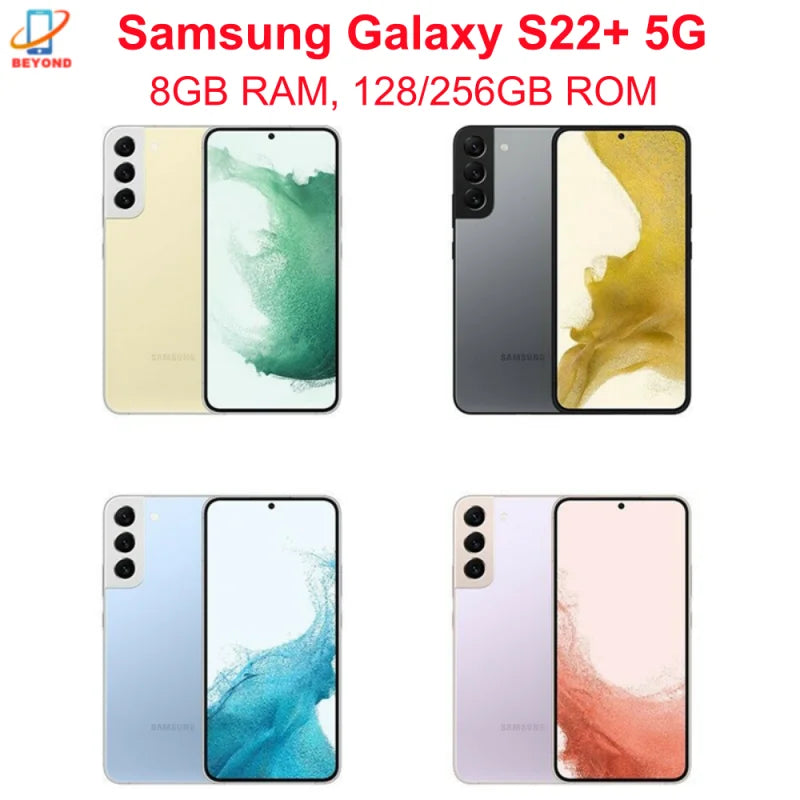 Samsung Galaxy S22+ 5G S22 Plus S906U 128GB 256GB ROM 8GB RAM 6.6' OLED Snapdragon NFC Octa Core Unlocked Android Cell Phone