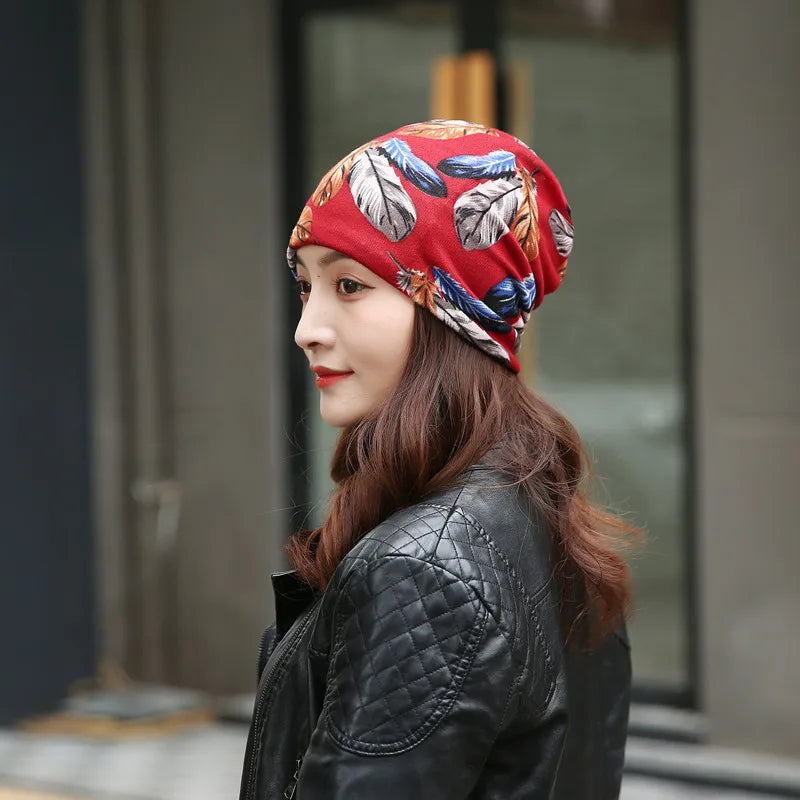 Fashion Double Head Cap Bib Twist Cap Multi-Functional Printed Scarf Cover Cap Neck Cap Face Mask Headscarf Cap C081 - Premium  from Lizard Vigilante - Just $7.99! Shop now at Lizard Vigilante
