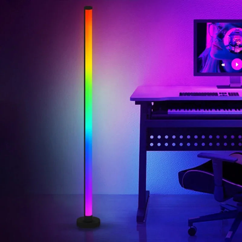 Smart RGB Floor Lamp with Music Sync  Modern Mood Lighting LED Stand Lights for Bedroom Game Room Living Room Decor - Premium  from Lizard Vigilante - Just $56.99! Shop now at Lizard Vigilante