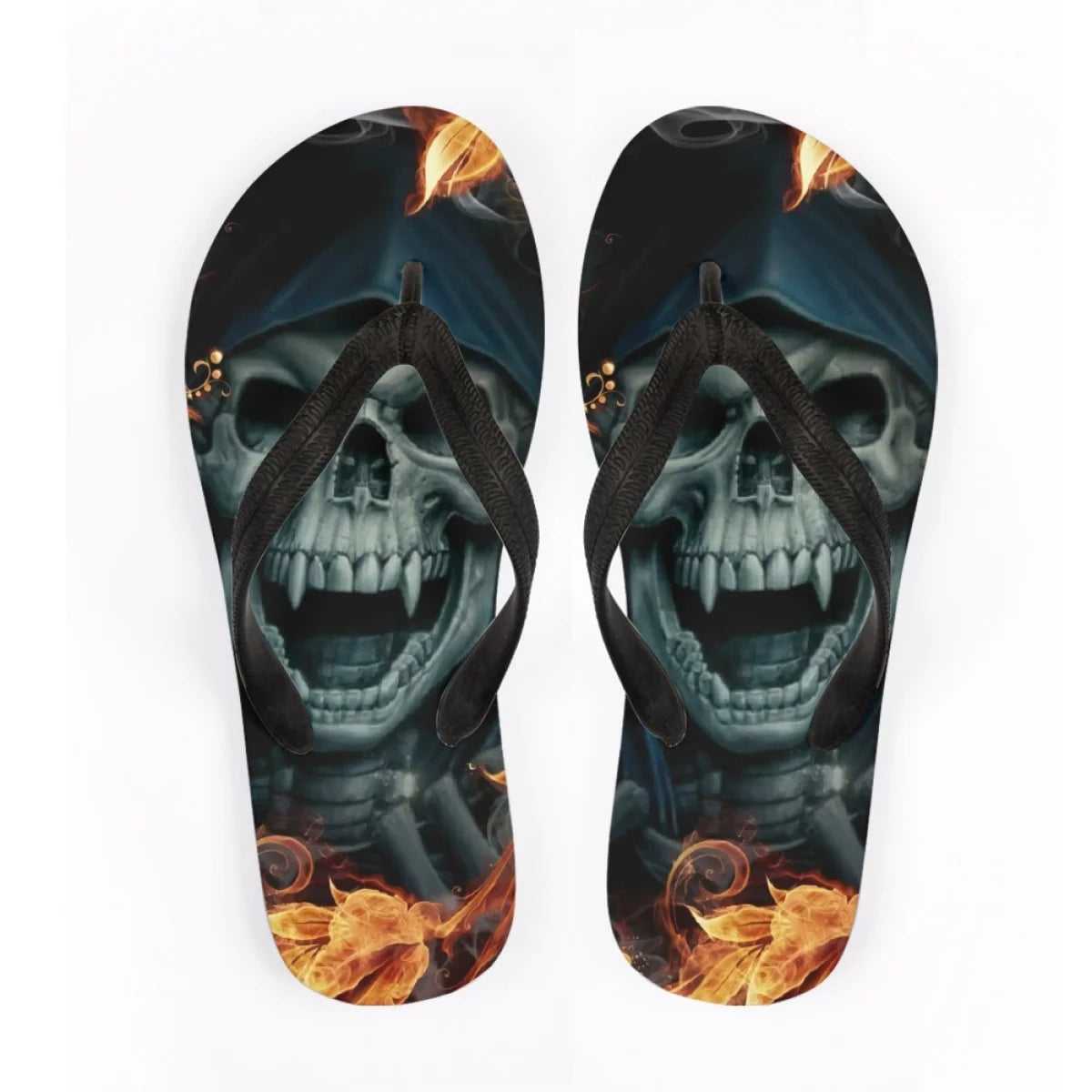 Men's Beach Skull Flip Flops Soft Non-Slip Summer Slippers Punk Hip Hop Sandals for Men & Boys - Premium sandals from Lizard Vigilante - Just $28.88! Shop now at Lizard Vigilante