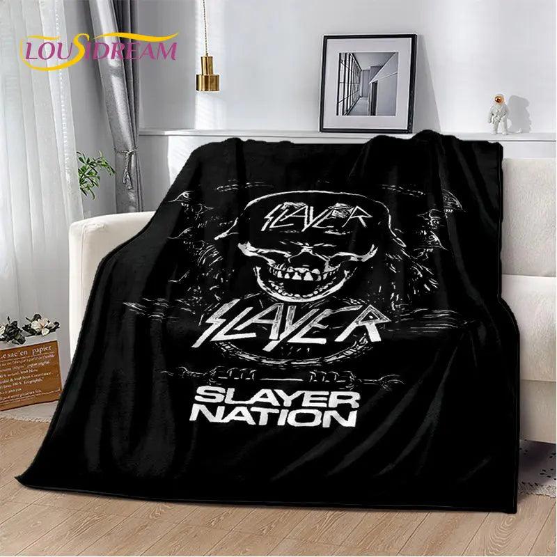 Slayer Heavy Metal Band Soft Plush Blanket,Flannel Blanket Throw Blanket for Living Room Bedroom Bed Sofa Picnic Cover Warm Kids - Lizard Vigilante