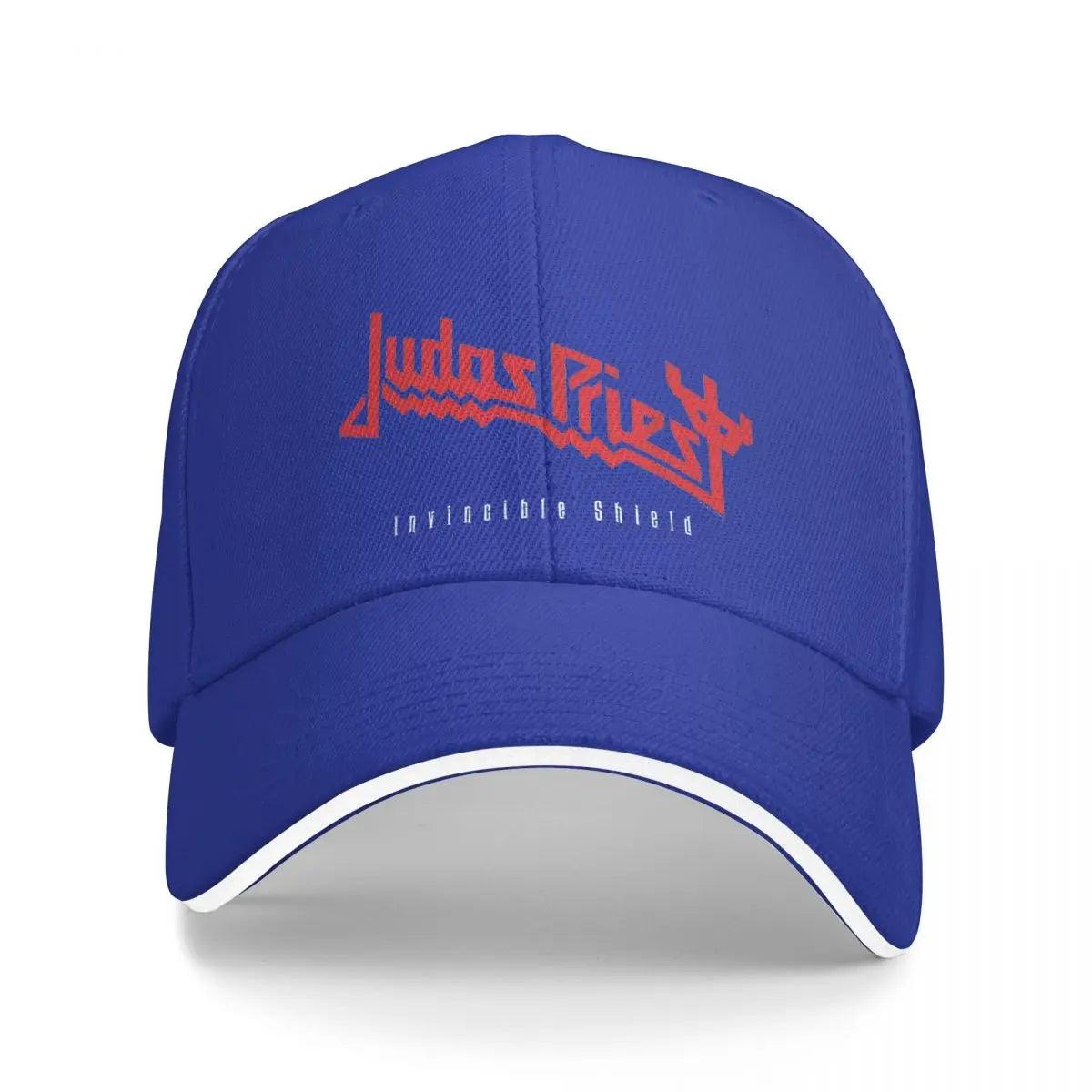 Red Judas Priest Rock Band Heavy Metal Baseball Cap Merch Fashion Trucker Hat Men Women for Outdoor Headwear Adjustable - Lizard Vigilante