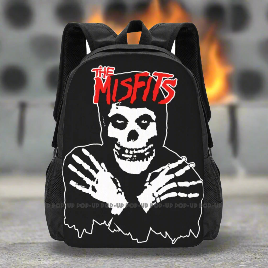 Misfits Classic Skull Backpack – Large Capacity Eco-Friendly Riding & Beach Bag with Adjustable Straps - Premium backpack from Lizard Vigilante - Just $36.66! Shop now at Lizard Vigilante