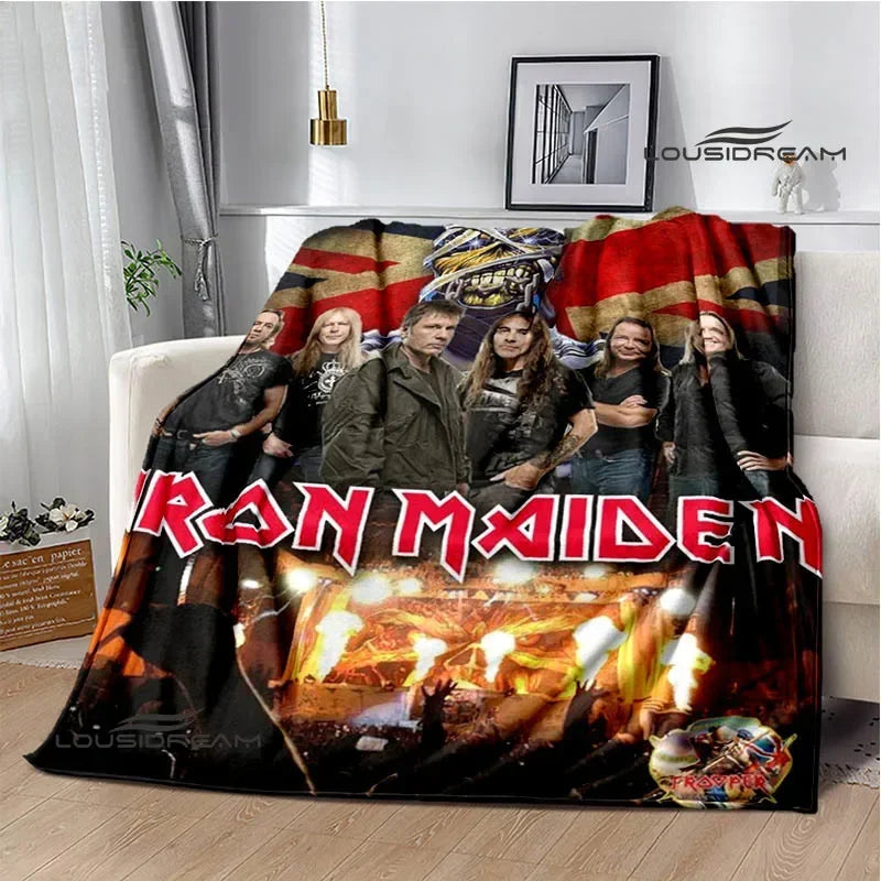 Iron Maiden Printed Blanket – Soft Flannel Kids & Adults Throw | Warm, Portable, and Perfect for Home or Travel - Premium blanket from dsers - Just $33.66! Shop now at Lizard Vigilante