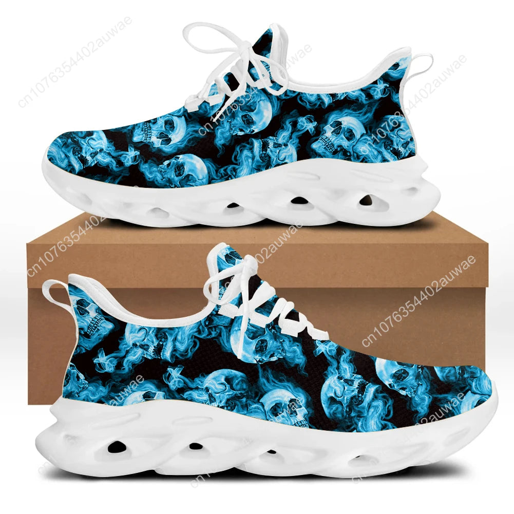 Nuclear Skull Men's Flat Slip on Sneakers Many Colors Summer Breathable Sneakers Lightweight Walking Mens High Quality Shoes Tennis Shoes - Premium shoes from Lizard Vigilante - Just $46.99! Shop now at Lizard Vigilante