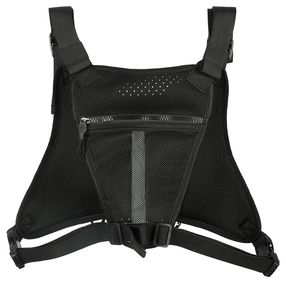 Sports Chest Bag Running Vest Bag Large Capacity Tactical Chest Pouch Adjustable Strap Reflective for Workouts Exercise - Premium  from Lizard Vigilante - Just $25.99! Shop now at Lizard Vigilante