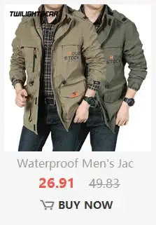 High Quality Men's Casual Jacket 6XL Male Windbreaker Oversized Cotton Classic Jackets Men Clothing Trench Coat A4F5806