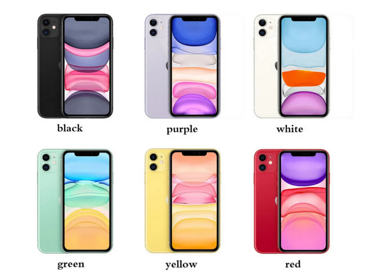 Original unlocked iPhone 11 64GB/128GB/256GB 3110mAh A13 6.1 inch LCD screen IOS LTE 4G iphone11 cellphone