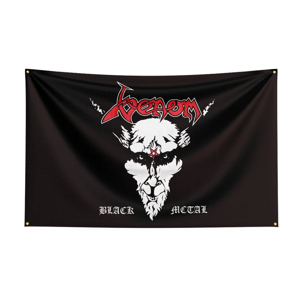 Heavy Rock Band Venom Flag – 3x5Ft Polyester Digital Printed Banner for Bedroom Wall Art & Outdoor Decoration - Premium banner from Lizard Vigilante - Just $15.99! Shop now at Lizard Vigilante