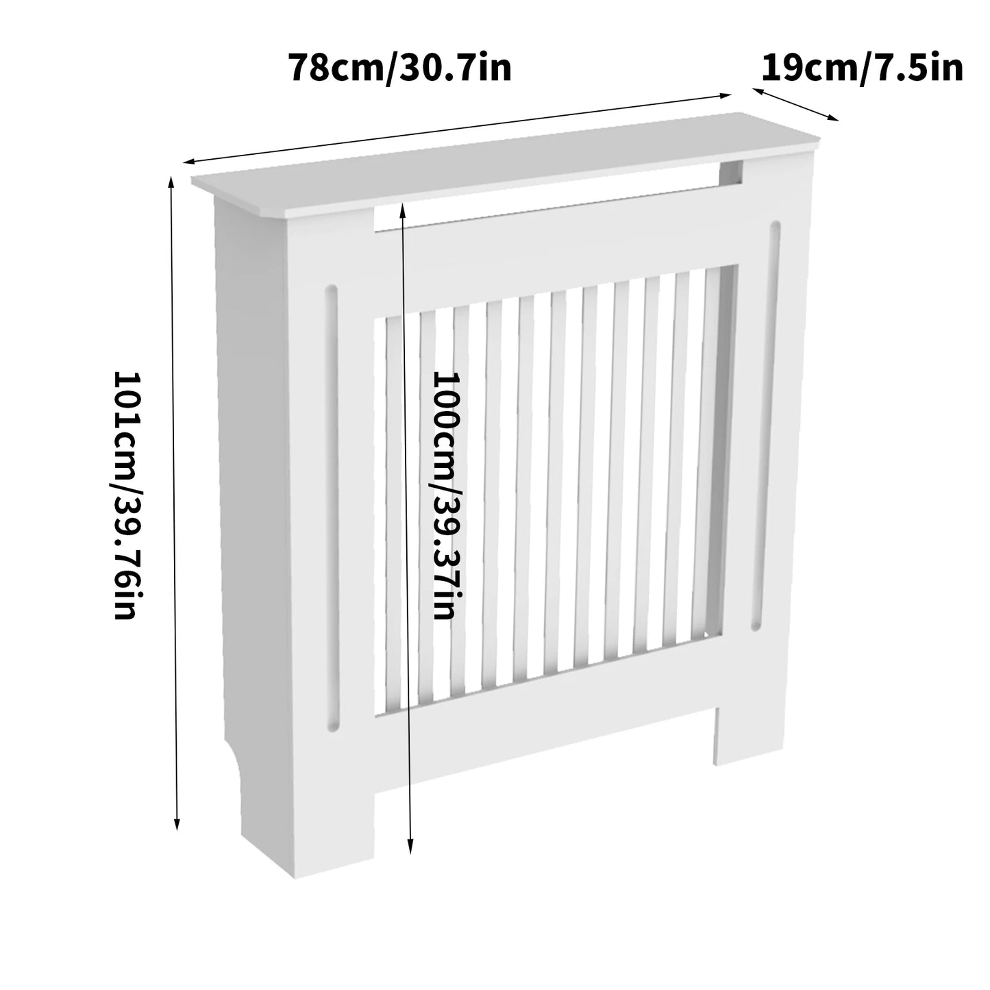 Super Tall 100CM Radiator Cover Strong Grill Shelf Cabinet MDF Cupboard Modern Vertical/Horizontal Style - Premium Radiator cover from Lizard Vigilante - Just $110.99! Shop now at Lizard Vigilante