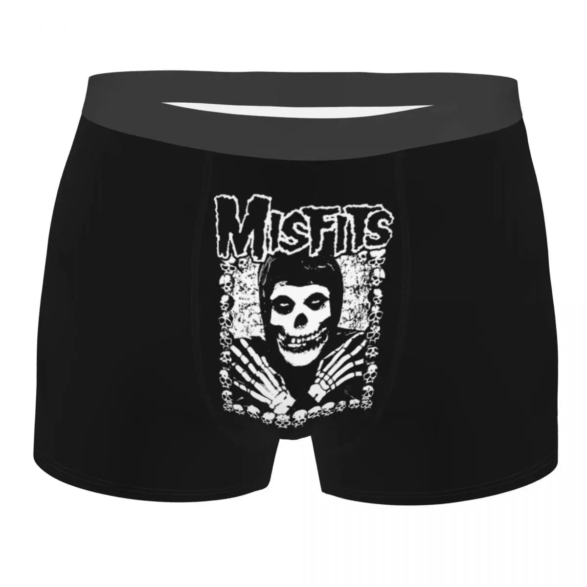 Misfits Skull Underwear Men Stretch Heavy Metal Music Boxer Briefs Shorts Panties Soft Sexy Underpants For Male - Lizard Vigilante