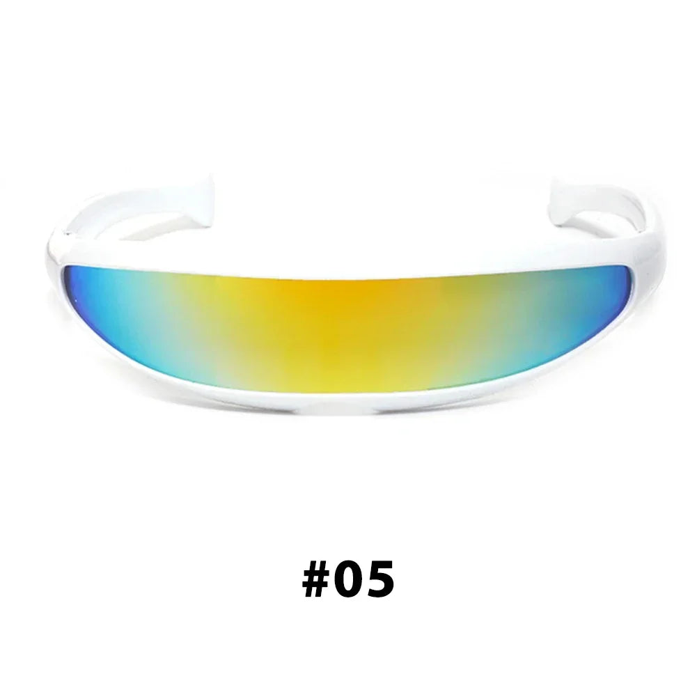 CYBERSTRIKE X1: Futuristic Cyclops Visor Sunglasses – UV400 Laser Lens Eyewear - Premium shades from Lizard Vigilante - Just $8.99! Shop now at Lizard Vigilante