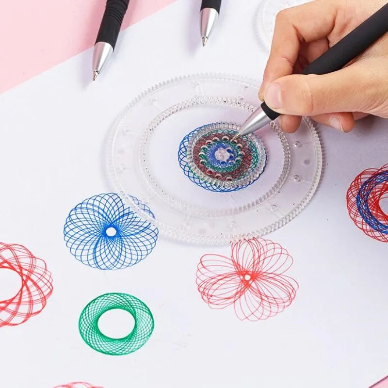 Spirograph Ruler Drawing Scratch Painting Toys – Interlocking Gears 22/4/1PC - Premium toy from Lizard Vigilante - Just $12.99! Shop now at Lizard Vigilante