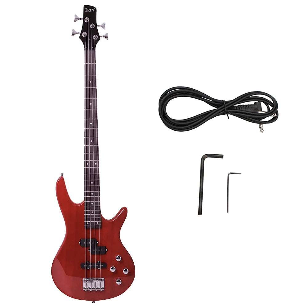 IRIN 4 String Electric Bass Guitar – 24 Frets Maple Body With Cable And Wrenches For Rock Performance