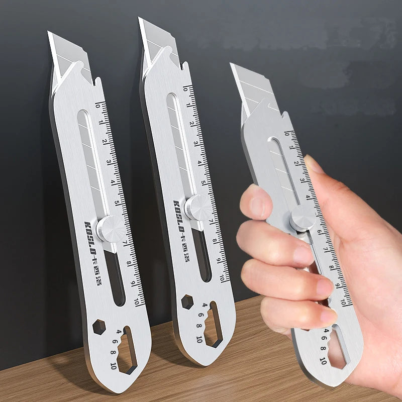 Lizard Vigilante 6-in-1 Stainless Steel Utility Knife: The Ultimate Weapon for Every Badass – Cutter, Opener, Ruler & More - Premium Utility Knife from Lizard Vigilante - Just $13.99! Shop now at Lizard Vigilante