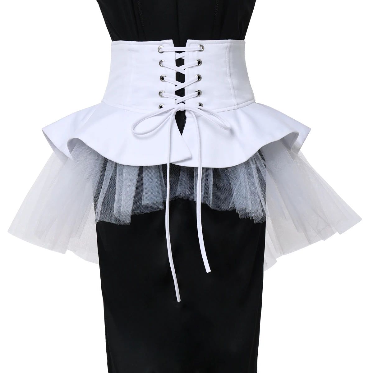 Steampunk Gothic Corset Punk Overskirt Skirt Women Halloween Party Carnival Cocktail Bedroom Tulle Skirts - Premium corset from Lizard Vigilante - Just $48.88! Shop now at Lizard Vigilante