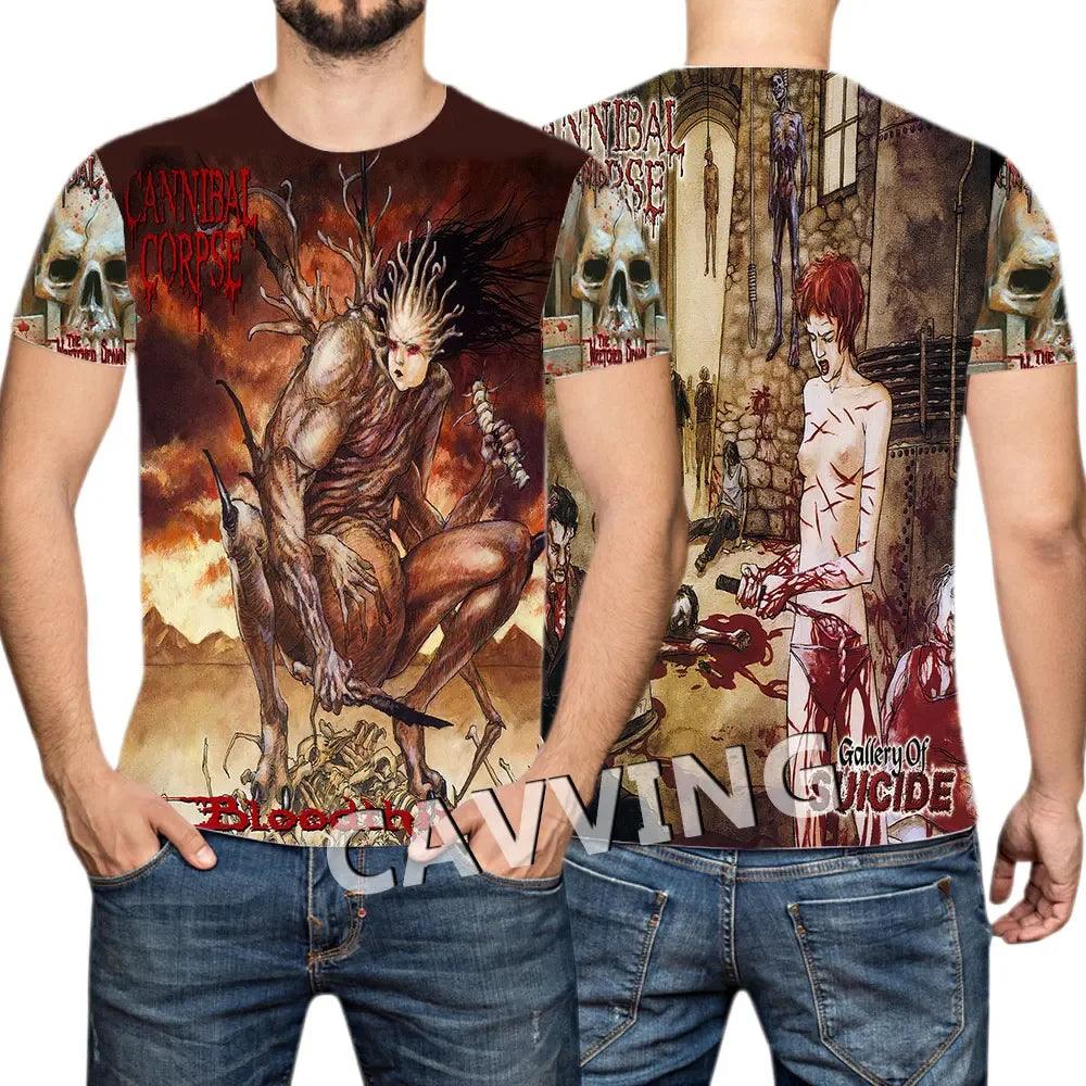 CANNIBAL CORPSE  3D Printed  Casual T-shirts Hip Hop Tee Shirts Harajuku Styles Tops Fashion Clothing  for Women/men - Premium t-shirt from Lizard Vigilante - Just $23.99! Shop now at Lizard Vigilante