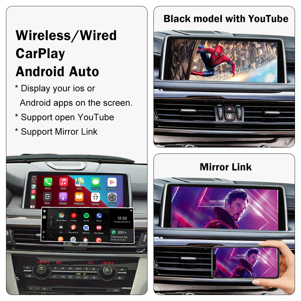 Wireless CarPlay for BMW X5 F15 F85 X6 F16 F86 2014-2020 X1 F48 2016-2020 NBT EVO Android Auto Mirror Link AirPlay USB - Premium  from Lizard Vigilante - Just $443.99! Shop now at Lizard Vigilante