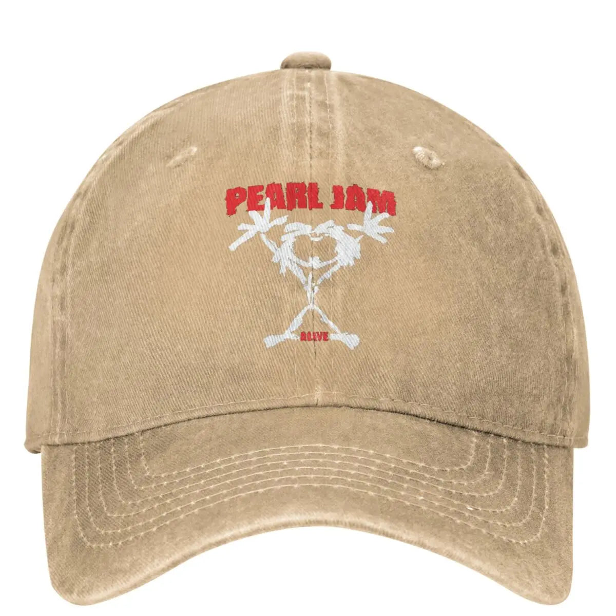 Pearl Jam Emblem Rock Grunge Band Baseball Cap – Unisex Distressed Washed Casual Summer Hat - Premium hats from Lizard Vigilante - Just $23.88! Shop now at Lizard Vigilante