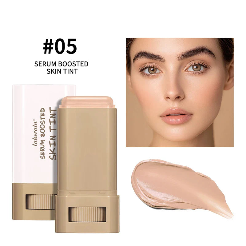 Foundation Balm Stick Serum Boost Skin Tint Foundation Stick Smooth Plumper Coverage Brighten Face Travel Foundation Makeup 2025