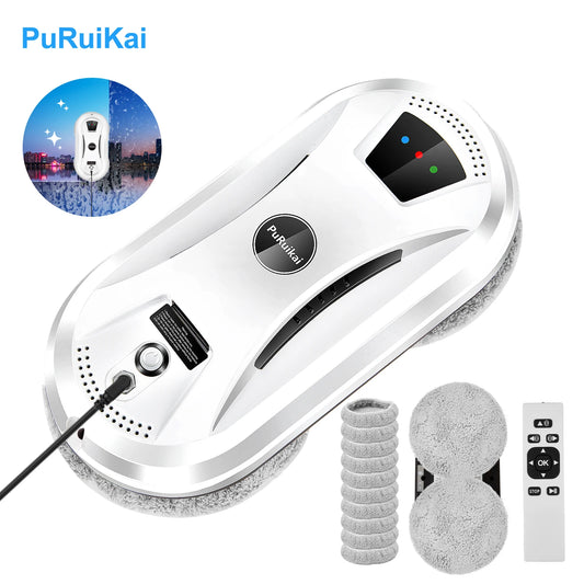 PuruiKai AI Window Cleaning Robot Smart Automatic Streak-Free Ultra Quiet Glass Tile Door Cleaner