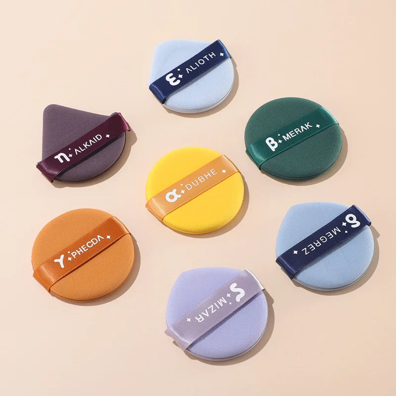 1PCS Round Square Triangle Shape Cosmetic Puff Soft Dry and Wet Dual-use Air Cushion Foundation Powder Sponge Puff Makeup Tools
