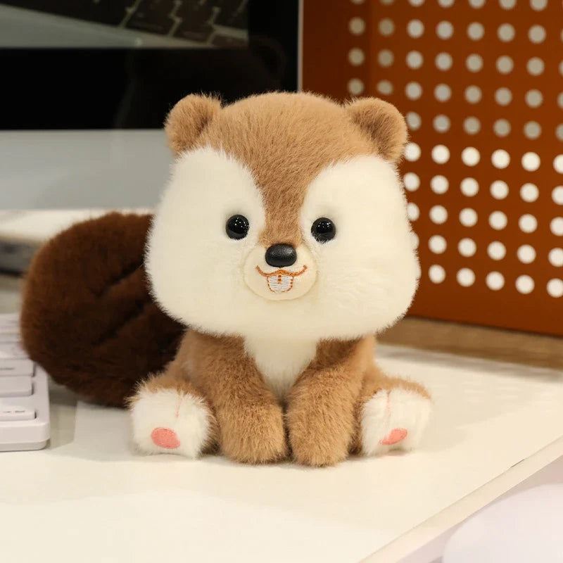 Cute Sitting Animal Plush Toys – Red Panda, Fox, Sloth & More
