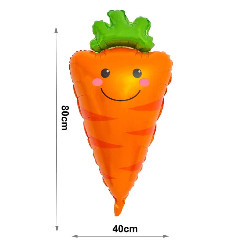 Easter Bunny Inflatables Balloon Decorations Standing Carrot Balloons Cute Carrot Rabbit Happy Easter Party Birthday Decorations