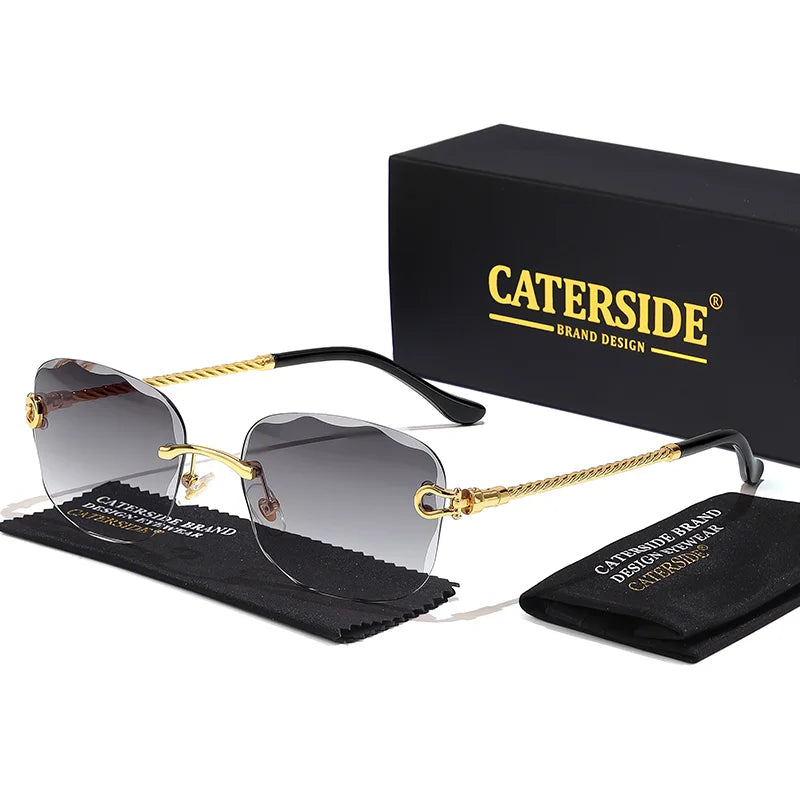 Rimcutter Royale: Caterside Retro Gradient Sunglasses – Blade Lens Street Icon Shades - Premium shades from dsers - Just $15.99! Shop now at Lizard Vigilante