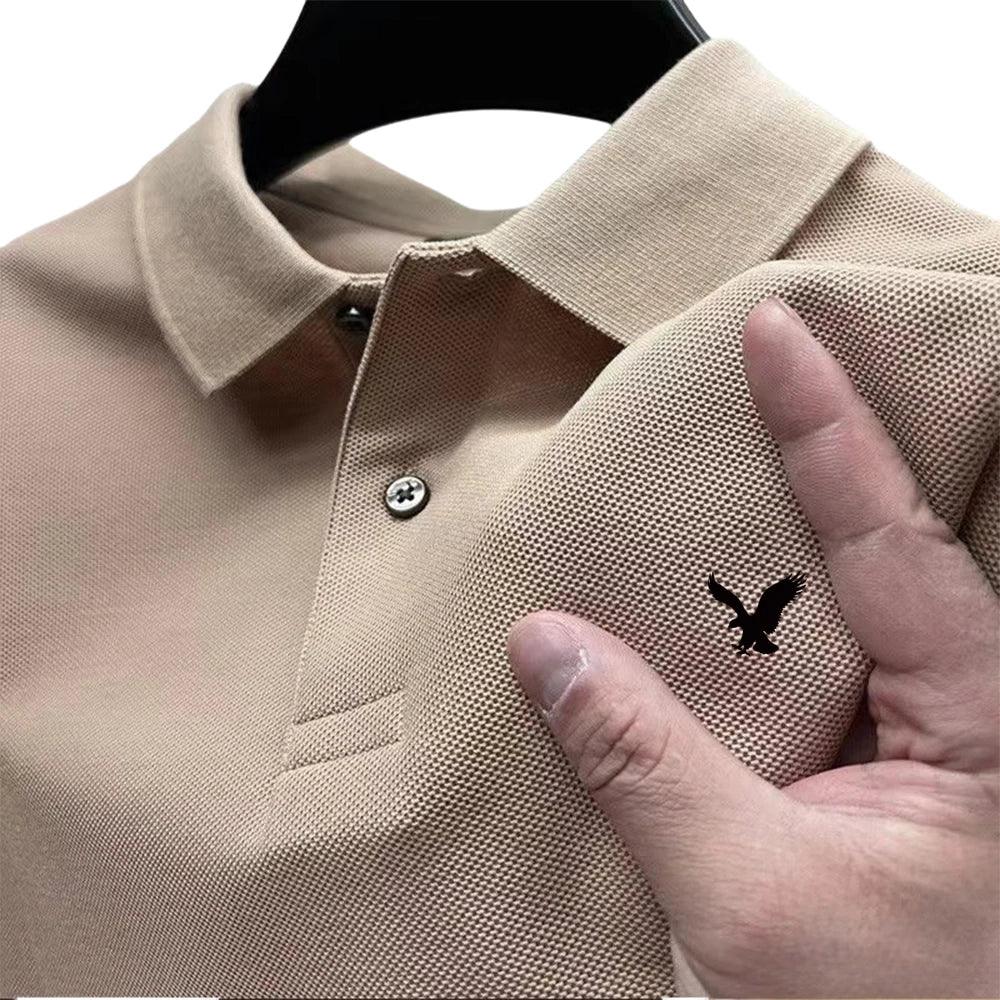 Summer New Eagle POLO Shirt Men's Lapel Casual Versatile Business High Quality Breathable Short Sleeve Printed Multicolor T-shirt Top - Lizard Vigilante