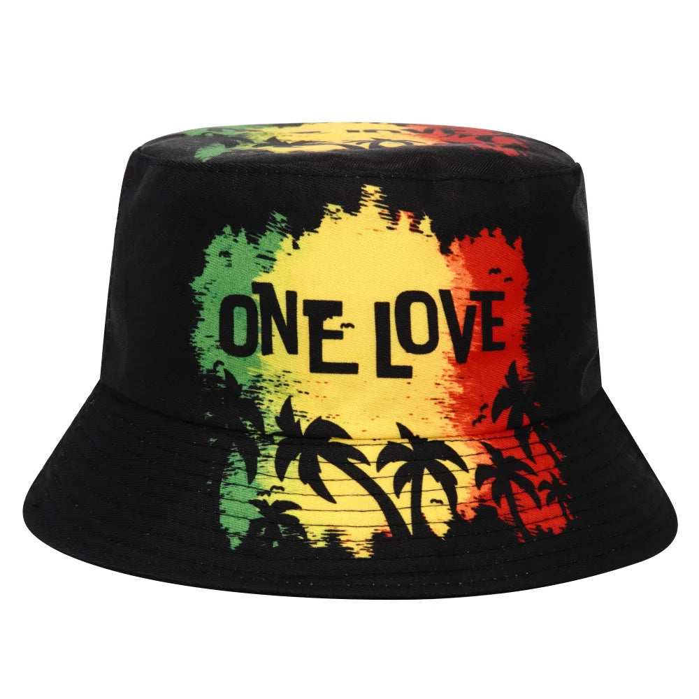 Summer Sun Protection Bucket Hat for Men Women Panama Cap Print Hip Hop Gorros Fishing Fisherman Hat Double Side Wear Fashion - Premium T-Shirts from Lizard Vigilante - Just $7.99! Shop now at Lizard Vigilante