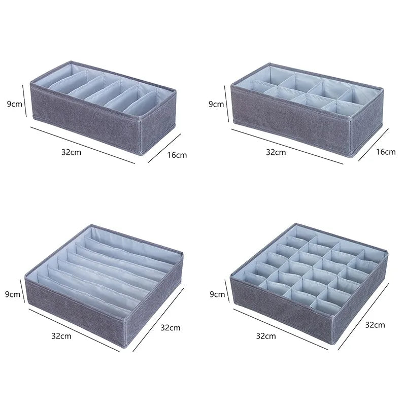 Fabric Underwear Bra Storage Box Underwear Sorting Box Panty Socks Compartment Storage Box Drawer Organizer Home Storage