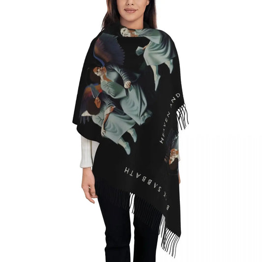 Black Sabbath Women's Scarf with Tassel Long Shawl Wrap Heavy Metal Daily Paranoid Wear Pashmina Scarves - Premium shawl from Lizard Vigilante - Just $20.88! Shop now at Lizard Vigilante