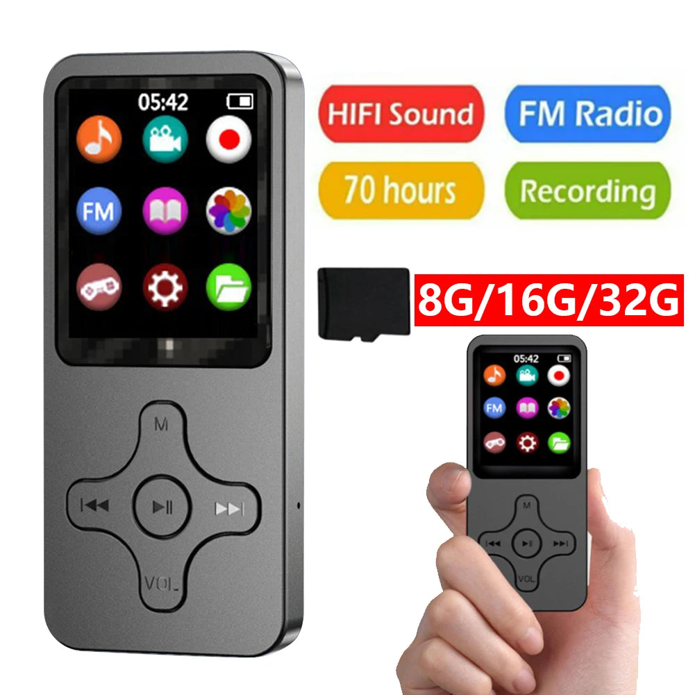 Bluetooth 5.0 MP3 Music Player with FM Radio, E-Book Reader, Voice Recorder – Compact 1.8" Screen MP4 Player - Premium mp3 player from Lizard Vigilante - Just $23.99! Shop now at Lizard Vigilante