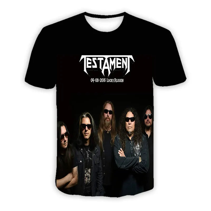 Thrash Metal 3D Printed Testament ROCK Casual T-shirts  Hip Hop T Shirts Harajuku Styles Tops Clothing for Men/Women - Premium T-Shirt from Lizard Vigilante - Just $28.99! Shop now at Lizard Vigilante