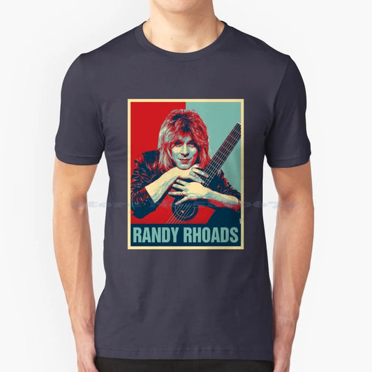 Randy Rhoads Hoodie T Shirt 100% Cotton Tee Retro Hope Style Heavy Metal Quiet Riot Ozzy Osbourne Guitarist - Premium  from Lizard Vigilante - Just $16.99! Shop now at Lizard Vigilante