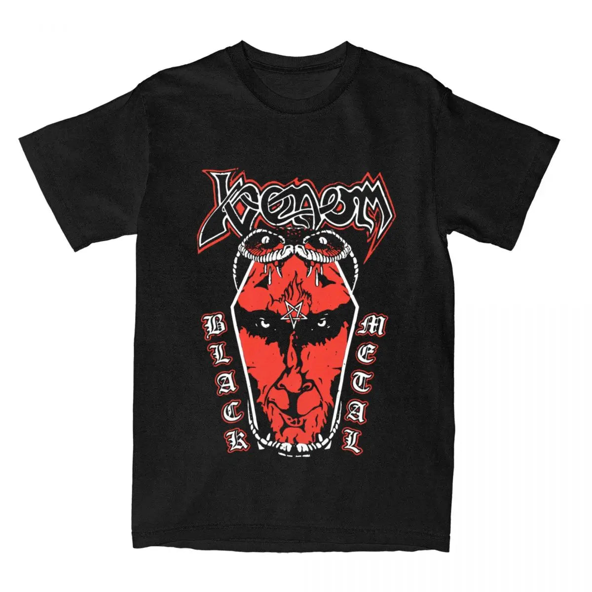 Venom Band Metal Black T-Shirt Men Women Awesome Pure Cotton Tees Crewneck Short Sleeve T Shirt 6XL Clothes - Premium T-Shirt from Lizard Vigilante - Just $23.99! Shop now at Lizard Vigilante