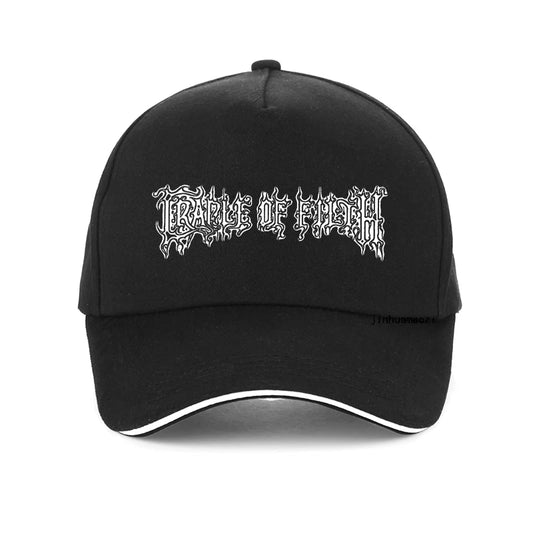 Cradle of Filth Extreme Metal Band Baseball Cap – Vampire Sect Black Metal Snapback Hat, Sun Protection Casual Visor Cap for Men and Women - Premium baseball cap from Lizard Vigilante - Just $23.88! Shop now at Lizard Vigilante