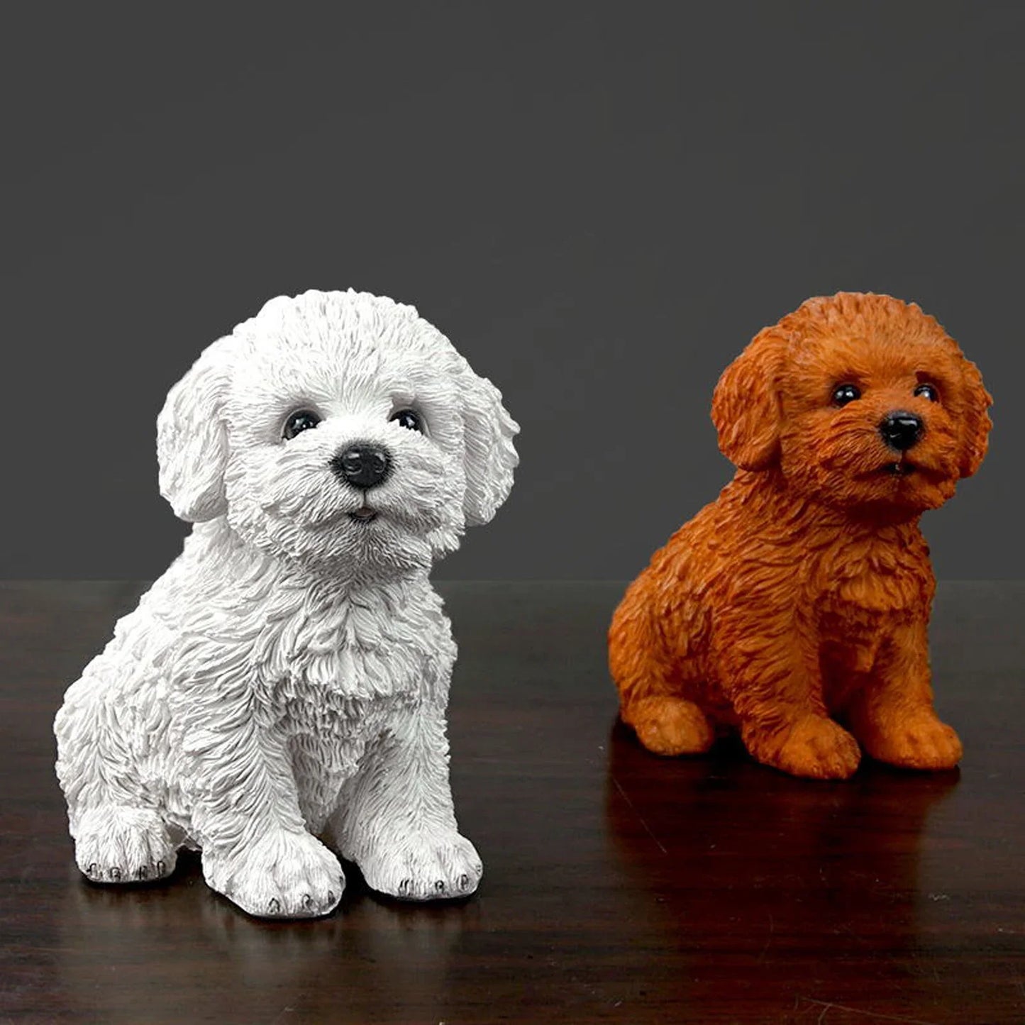 Creative Dog Figurine Statue Sculpture Crafts Collection for Living Room Desktop Office Decor Ornament Kids Gift