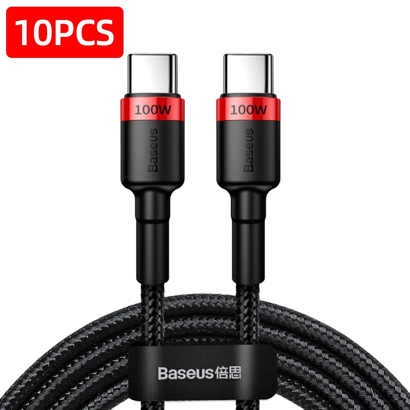 Baseus 100W USB-C to USB-C PD Fast Charging Cable – 5A Quick Charge 3.0 for MacBook, Samsung, Xiaomi, and More (2M) - Premium cable from Lizard Vigilante - Just $49.99! Shop now at Lizard Vigilante