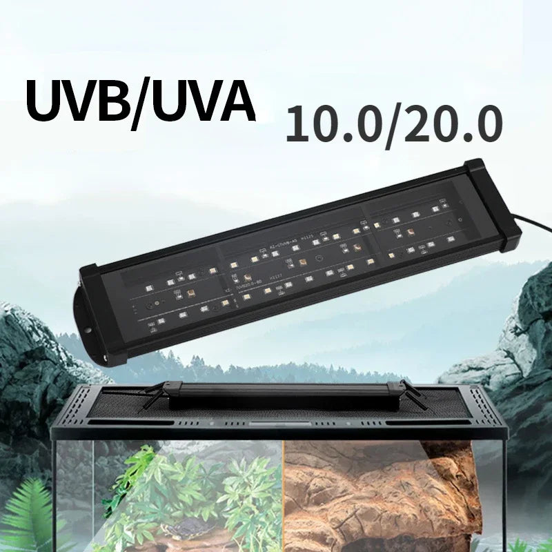 Reptile UVA+UVB Full Spectrum LED UV Lamp 10.0/20.0 Turtle Lizard Snake Light Terrarium Lamp for Reptile Vivarium Calcium Supply - Premium reptile light from Lizard Vigilante - Just $59.99! Shop now at Lizard Vigilante