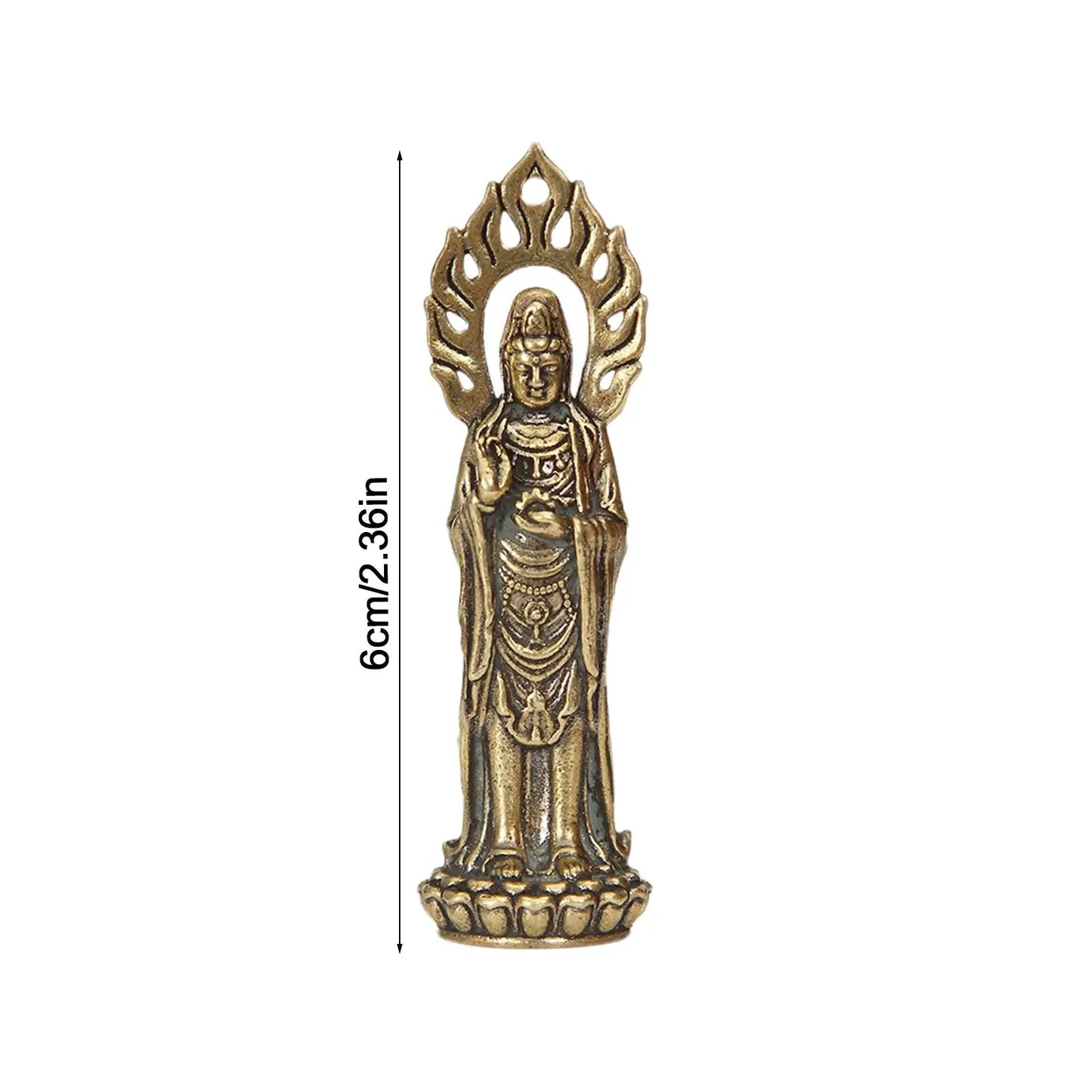 Kwan Yin Statues Buddha Figurine Craft 2.4 Inch Buddhist Avalokiteshvara Statue Chinese Feng Shui Sculpture Crafts Figurine