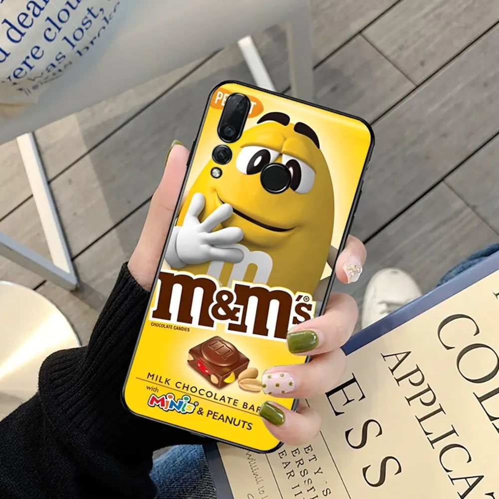 M&Ms Chocolate-Themed Phone Case – Soft Black TPU Full Coverage Shell for Huawei Y Series (Y9, Y6, Y7, Prime, Enjoy & More) - Premium cell phone case from Lizard Vigilante - Just $19.88! Shop now at Lizard Vigilante