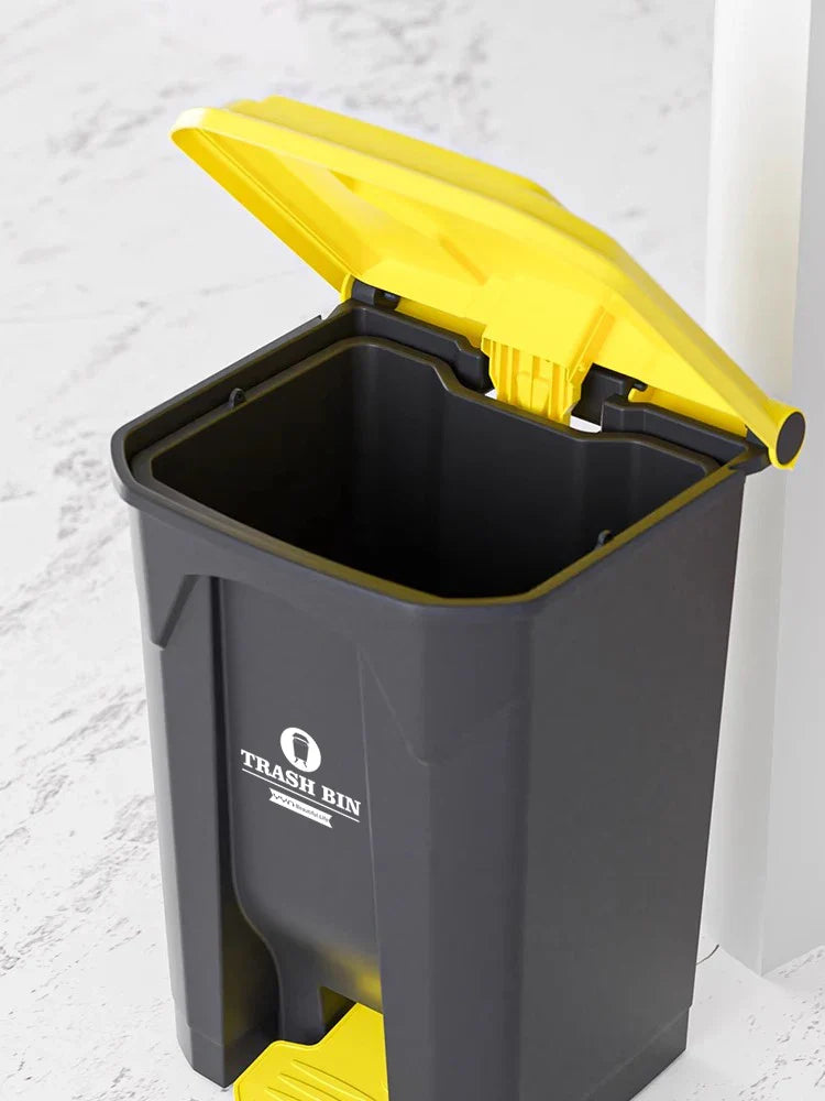 Commercial Pedal Tra Can Large Capaci Outdoor Foot Operated Garbage Bin Thiened Plastic Square Bin for Home And Kitchen