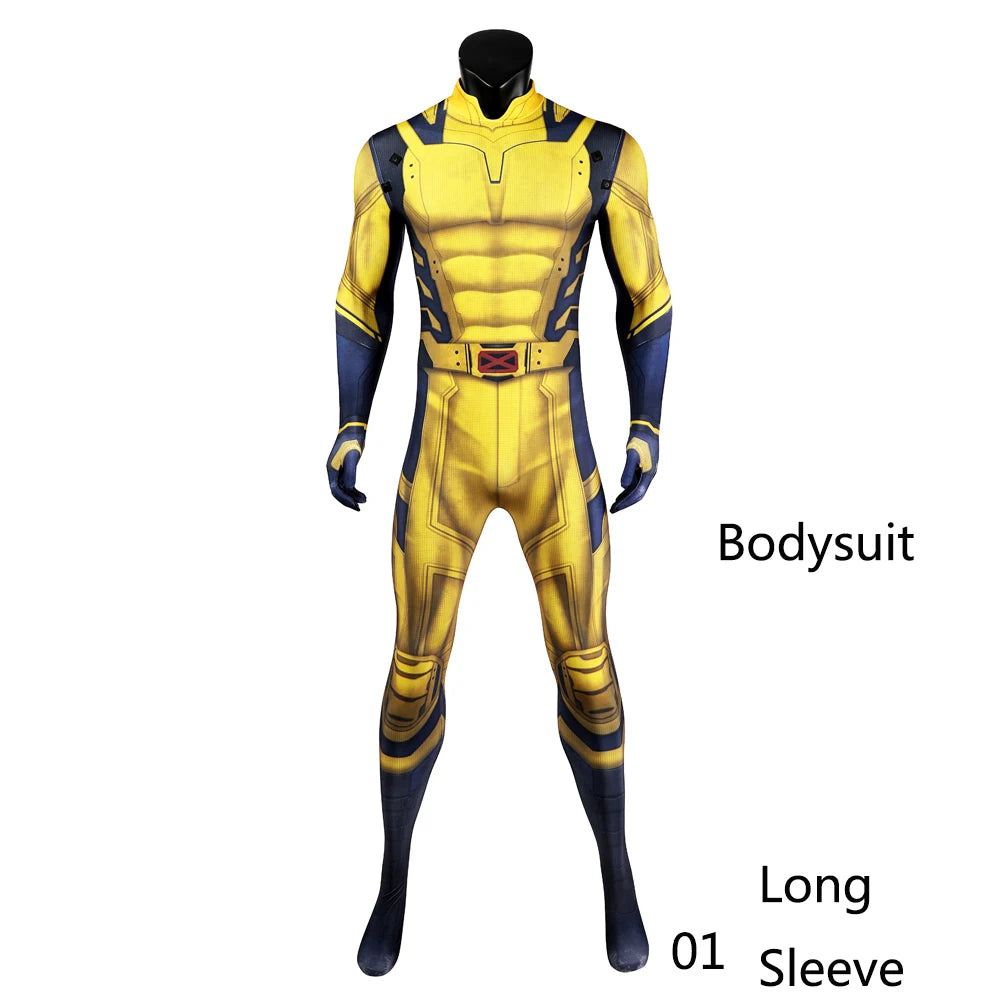 Wolverine Cosplay Costume James Howlett Jumpsuit Shoulder Armor Set 3D Printing Zentai Bodysuit Superhero Halloween Man Outfit - Premium Cosplay Costumes from Lizard Vigilante - Just $64.99! Shop now at Lizard Vigilante