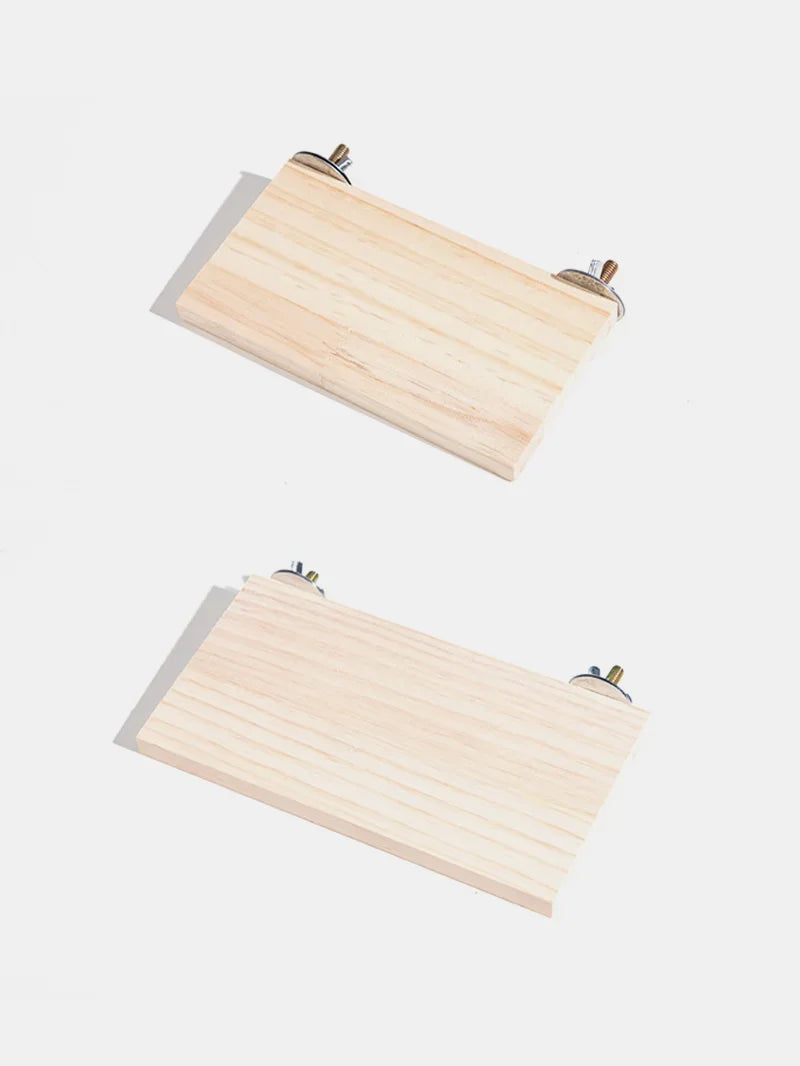 Wood Stand Platform Pet Bird Toys Parrot Rack Hamster Perches Paw Clean Cage Board Accessories for Gerbils Mice Wood Toys